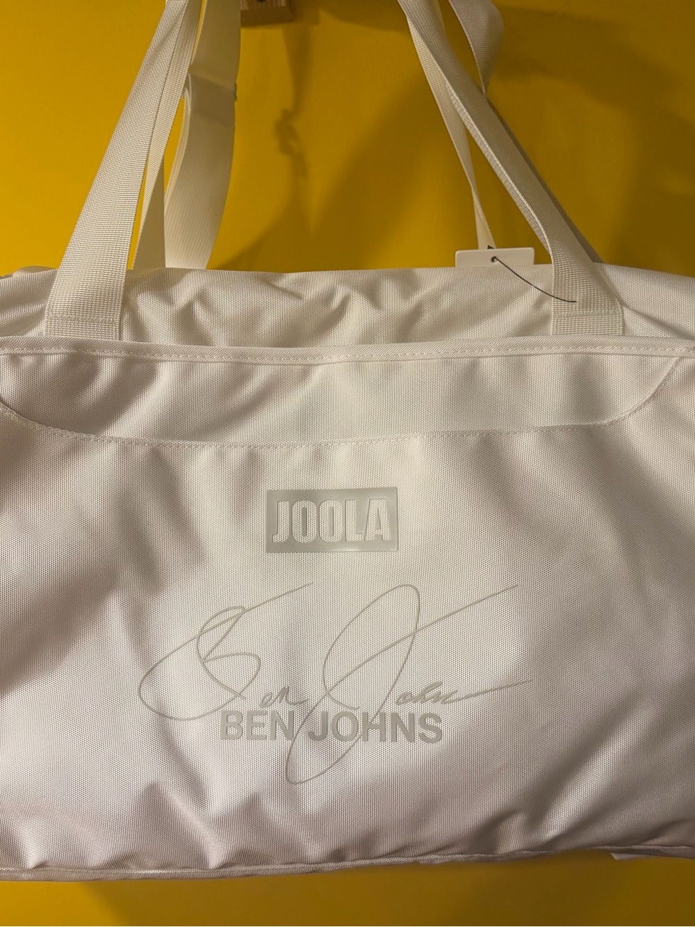 Joola Ben Johns White Men’s Sports Duffel Bag
